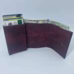 Bordo Mekanizmalı Cüzdan