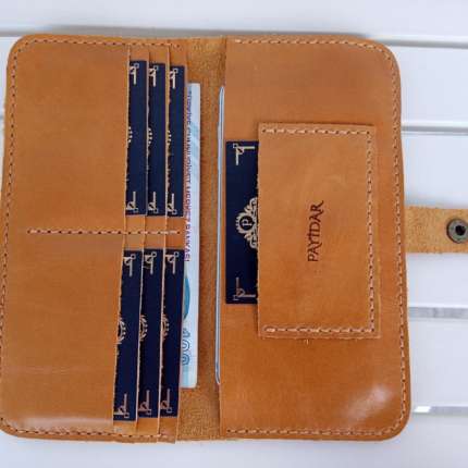 Frisko Sarı Çıtçıtlı Telefon Bölmeli Cüzdan