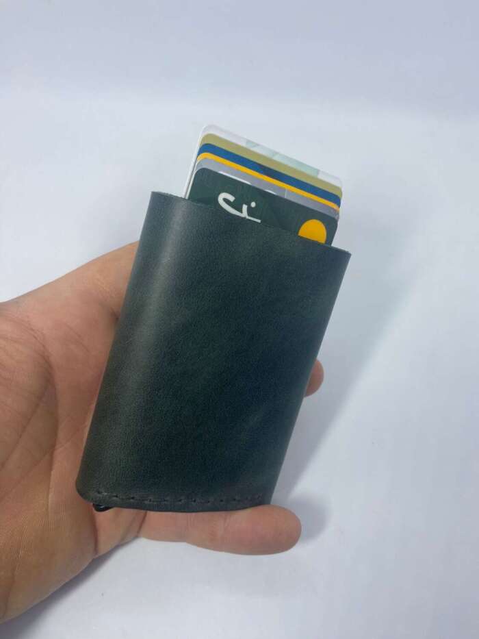 Zümrüt Yeşili Mekanizmalı Cüzdan - Görsel 4