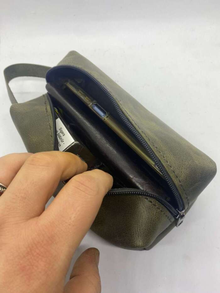 Haki Yeşili Payidar Dopp Kit Çanta - Görsel 1