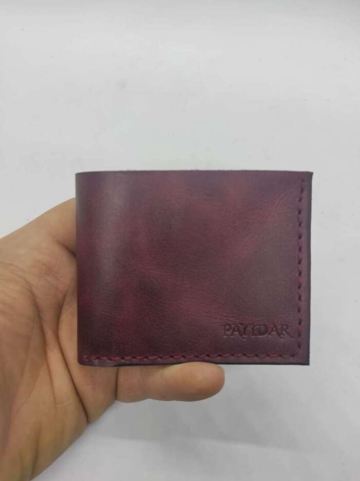 Bordo Payidar Şeffaf Bölmeli Cüzdan - Görsel 3